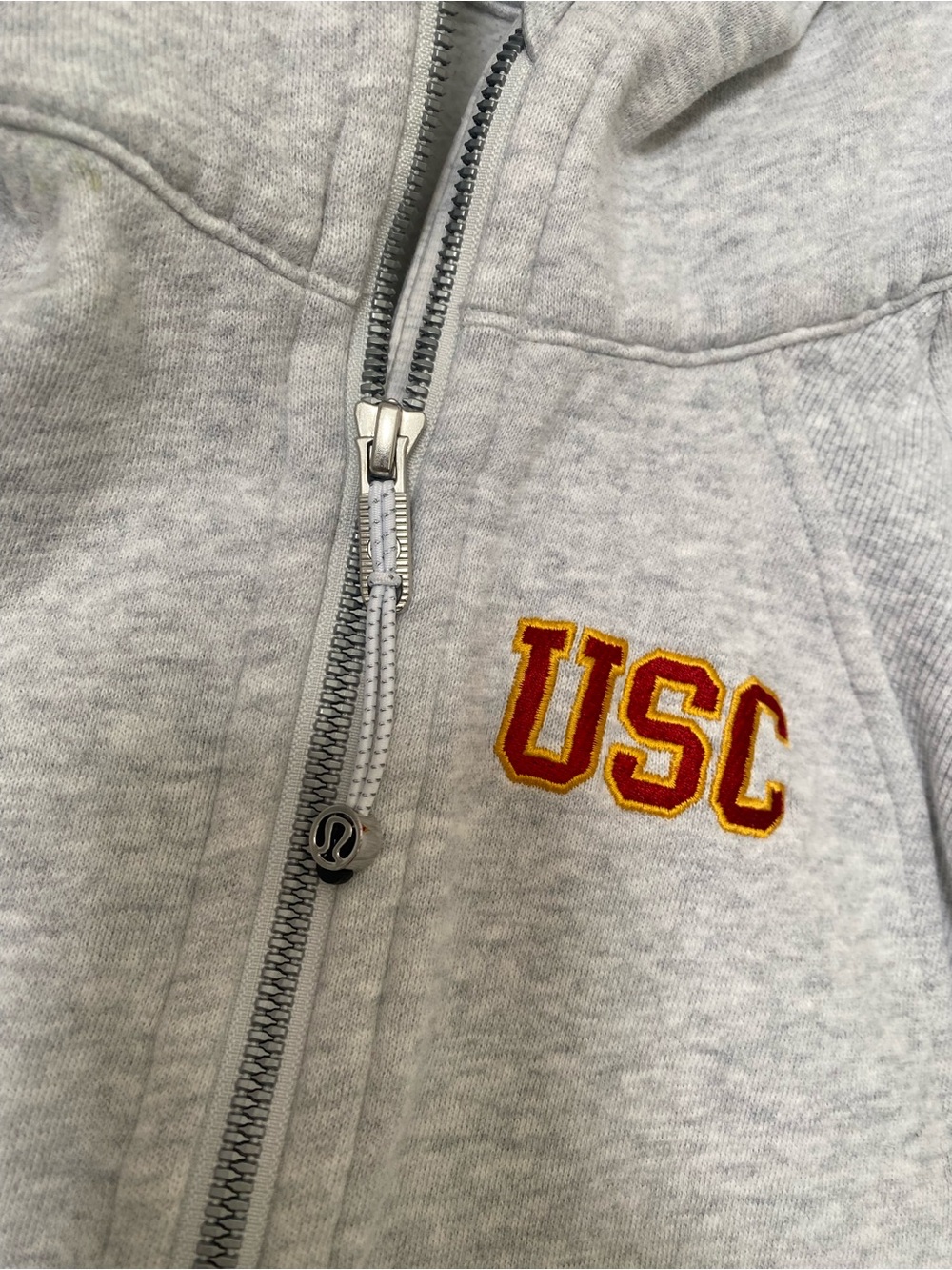 USC Gray Half-Zip Hooded Sweatshirt - Picture 3 of 7